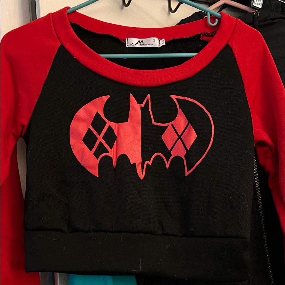 Harley Quinn Long-sleeve Crop Sweatshirt